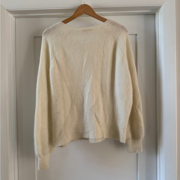 Sezane Cream Crew Neck Sweater - Picture 9 of 10